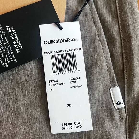 Quicksilver amphibian DryFlight shorts 30/20 NWT - Picture 5 of 8